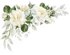 Top left corner floral arrangement